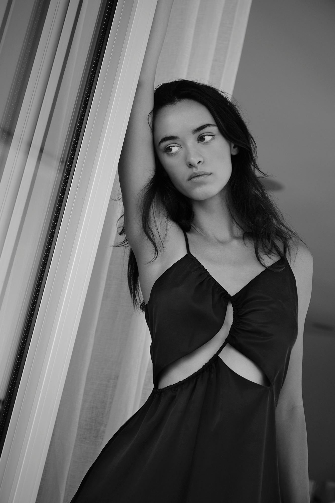 The Selena Short Dress in Black