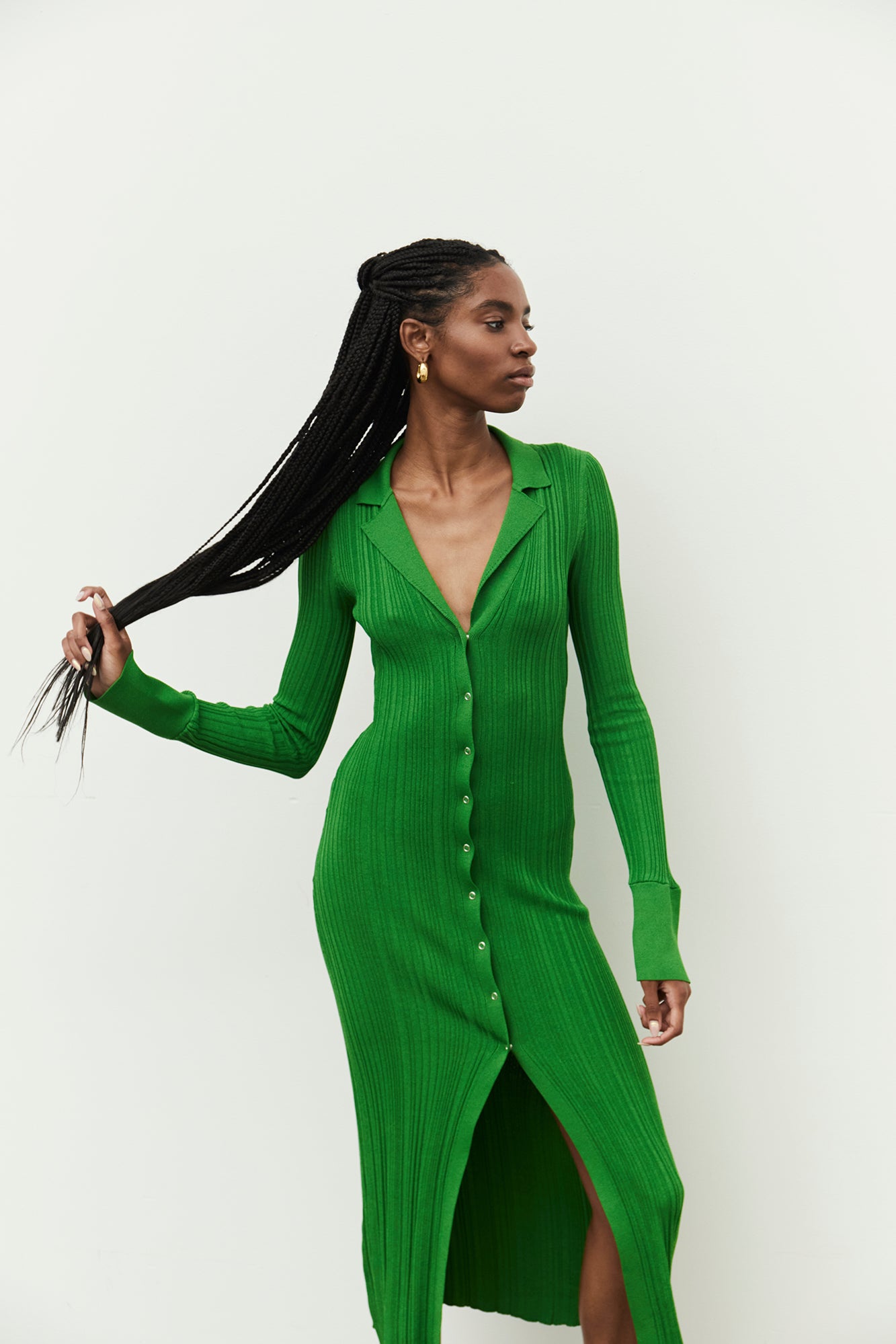 Brianna Knit Dress in Emerald | GINIA RTW Brianna Knit Dress in Emerald | GINIA RTW